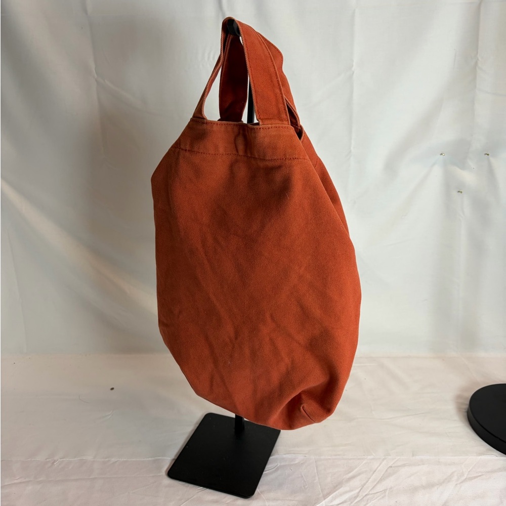 BAGGU Duck Bag – Washed Rust Orange Canvas Tote / Crossbody - Picture 3 of 6